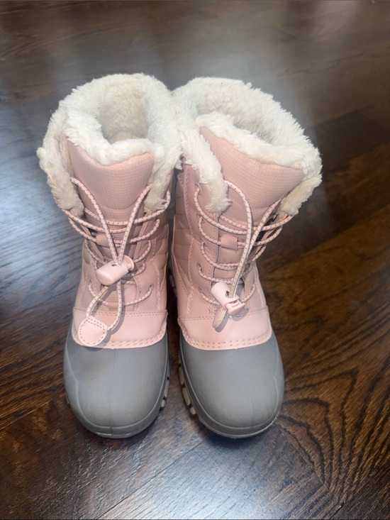 all in motion Other - All In Motion Kids Skylar Leather Faux Fur Waterproof Winter Boots Blush size 13